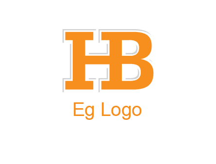letter B forming letter H