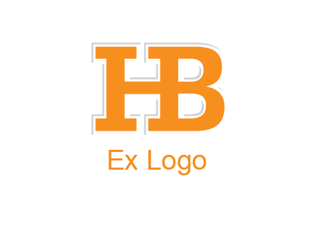 letter B forming letter H