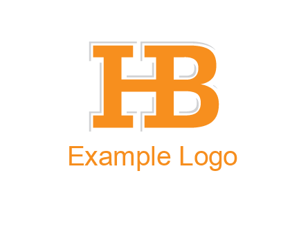 letter B forming letter H