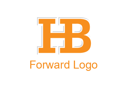 letter B forming letter H