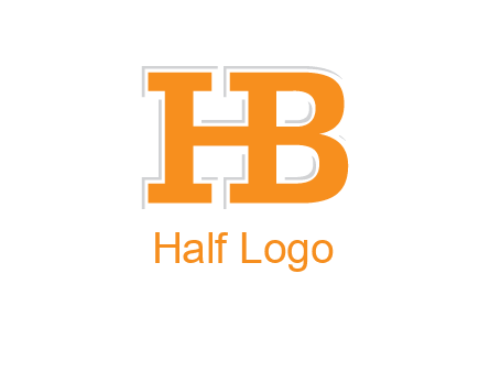 letter B forming letter H