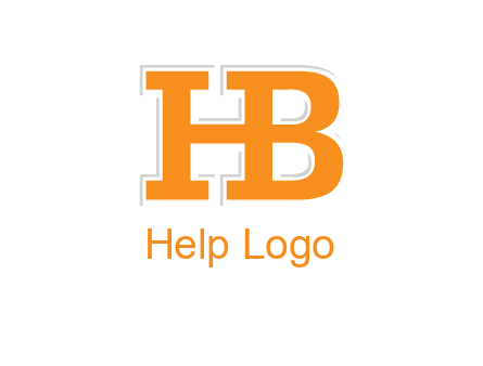 letter B forming letter H