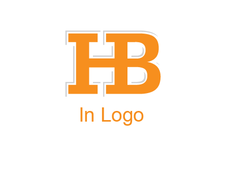 letter B forming letter H