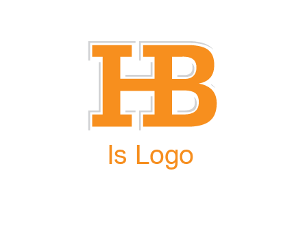 letter B forming letter H