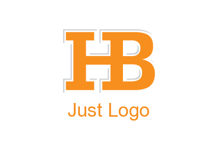 letter B forming letter H