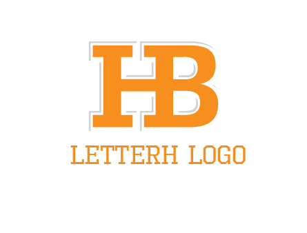 letter B forming letter H