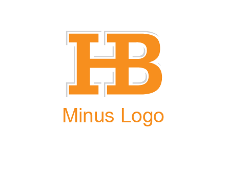 letter B forming letter H