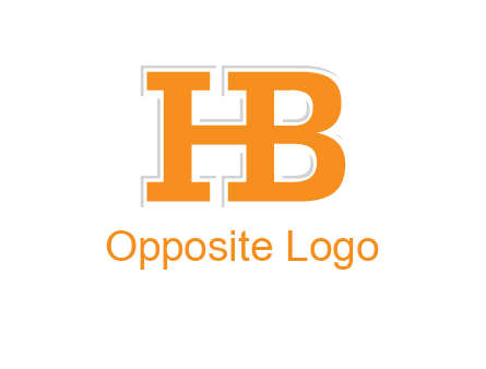 letter B forming letter H