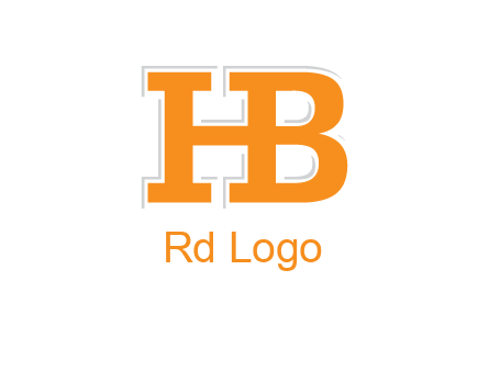 letter B forming letter H