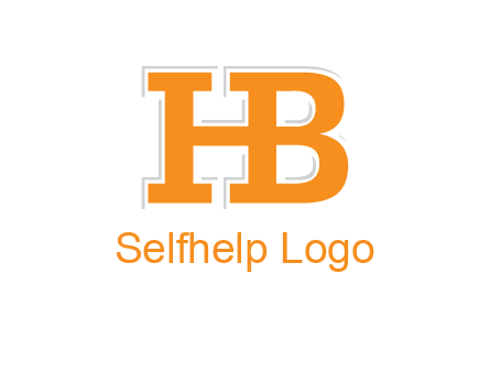 letter B forming letter H