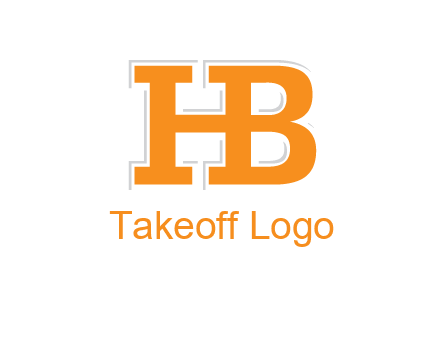 letter B forming letter H
