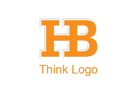 letter B forming letter H