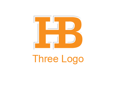letter B forming letter H