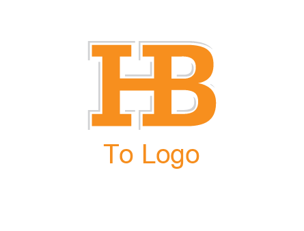 letter B forming letter H