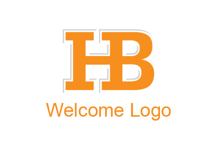 letter B forming letter H