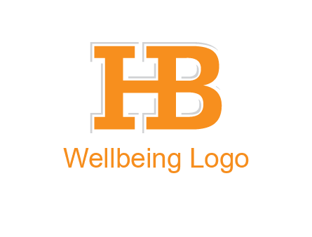 letter B forming letter H
