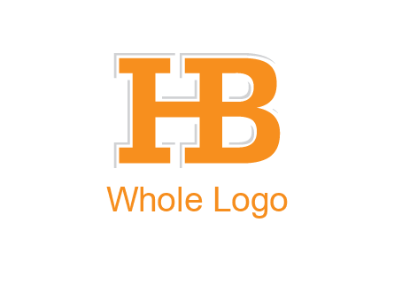 letter B forming letter H