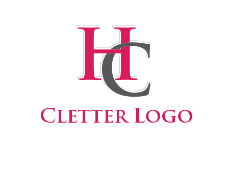letter C intertwining with letter H
