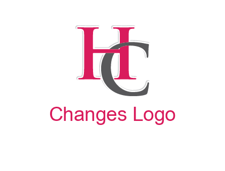 letter C intertwining with letter H
