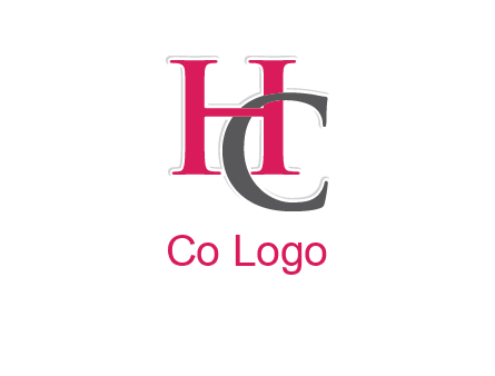 letter C intertwining with letter H