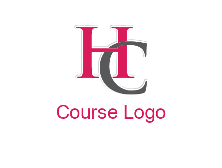 letter C intertwining with letter H