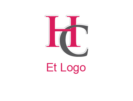 letter C intertwining with letter H