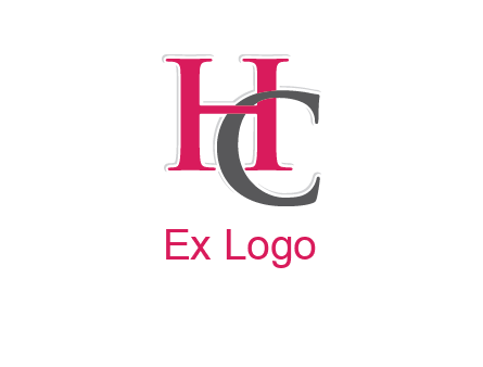 letter C intertwining with letter H