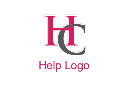 letter C intertwining with letter H