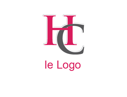 letter C intertwining with letter H
