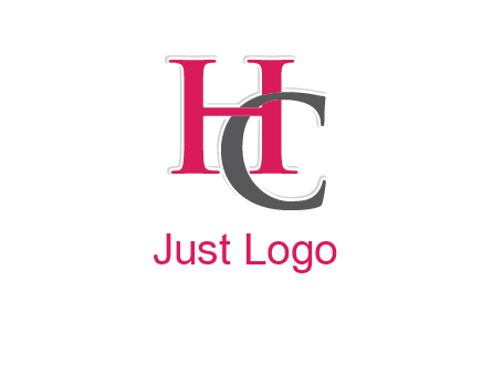 letter C intertwining with letter H