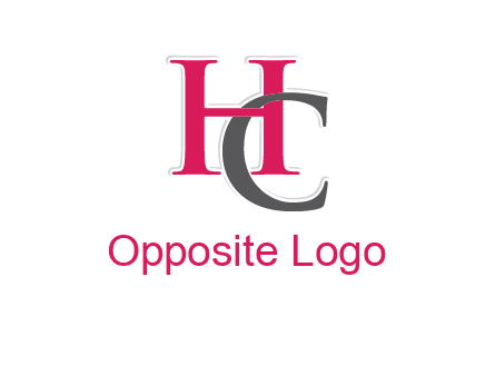 letter C intertwining with letter H