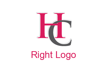 letter C intertwining with letter H
