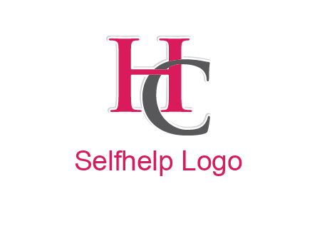 letter C intertwining with letter H