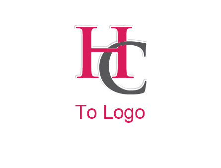 letter C intertwining with letter H
