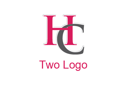 letter C intertwining with letter H