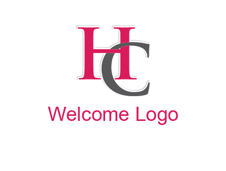 letter C intertwining with letter H