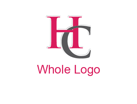 letter C intertwining with letter H