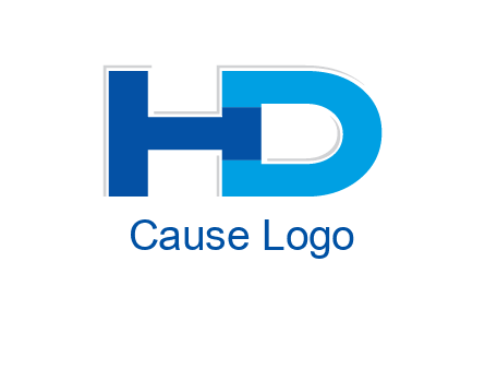 letter H joined to letter D