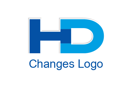 letter H joined to letter D