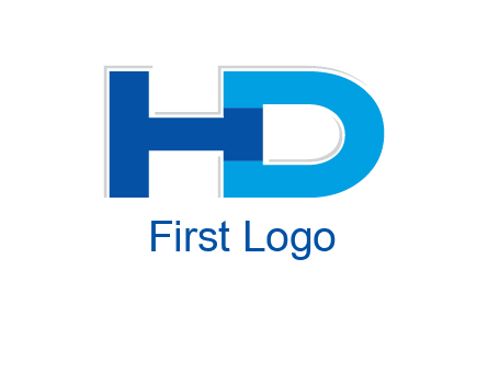 letter H joined to letter D
