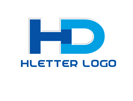 letter H joined to letter D