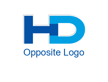 letter H joined to letter D