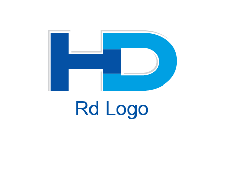letter H joined to letter D
