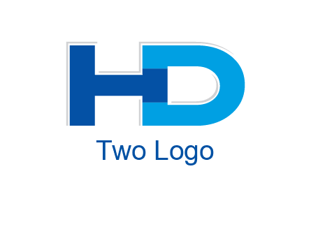letter H joined to letter D