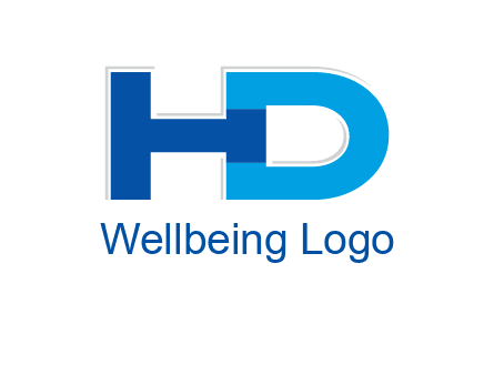 letter H joined to letter D
