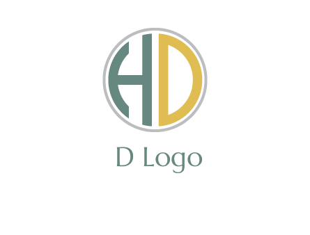 Letter H and D in a circle logo