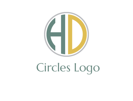 Letter H and D in a circle logo