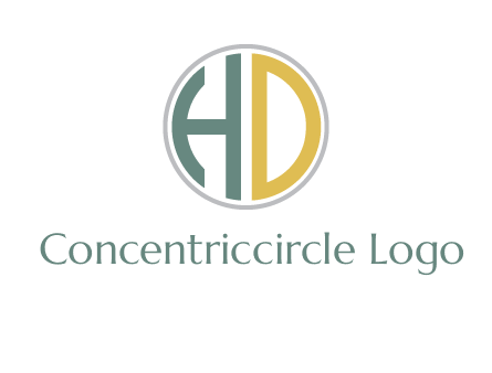 Letter H and D in a circle logo