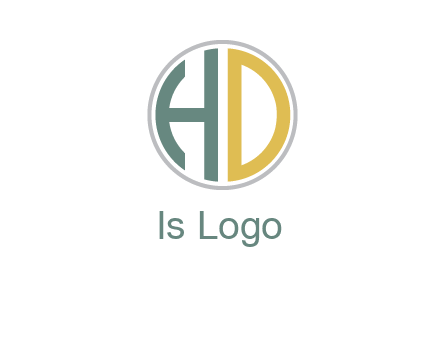 Letter H and D in a circle logo