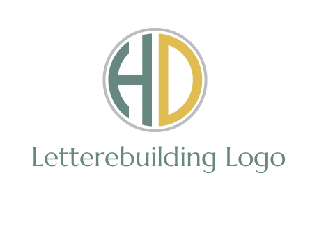 Letter H and D in a circle logo